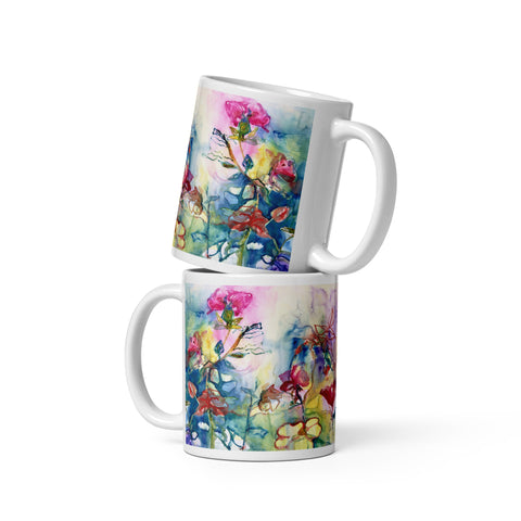 Colorful Rose Ceramic Mug
