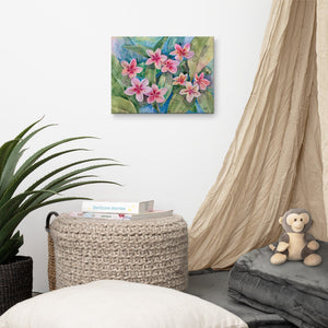 Plumeria Blossoms Canvas