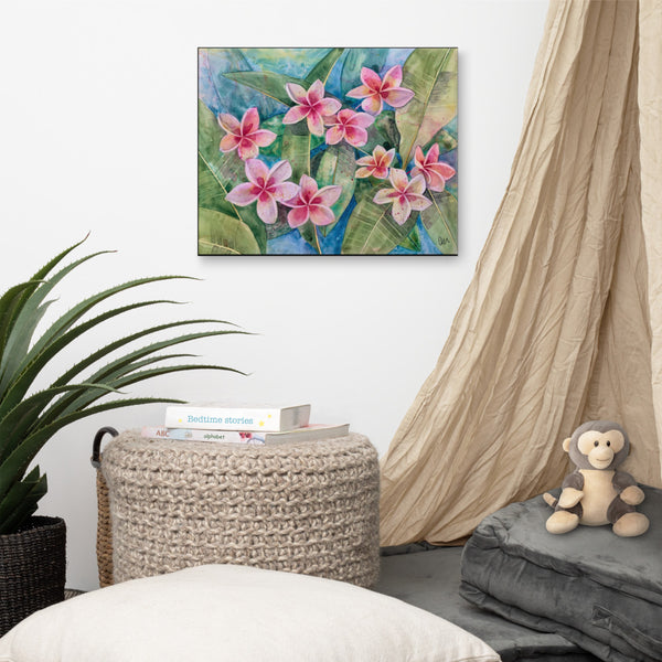 Plumeria Blossoms Canvas